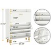 UbMelt 35.43"Shoe Cabinet with 2 Fold-Out Doors and Bottom Shelf,Wooden Shoe Cabinet with Metal Legs for Entryway - 3 of 4