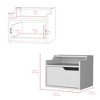 NicBex 15.7 inch Wide Floating Nightstand with 1 Drawer,Modern Side Table with Open Shelf,Bedside Table for Bedroom,Living Room - 3 of 4