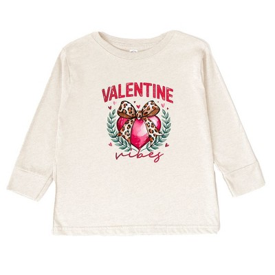 The Juniper Shop Coquette Valentine Vibes Toddler Long Sleeve Tee