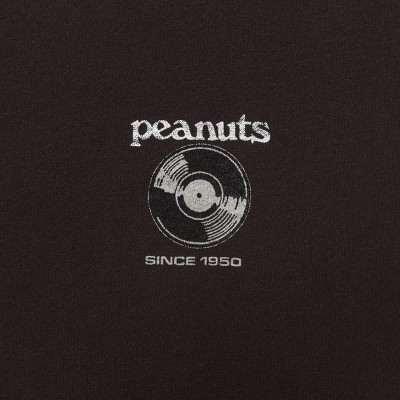 Мужские футболки Peanuts Men's Peanuts Records Graphic T-Shirt - Black M — фото 2