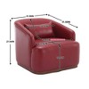 NicBex PU Leather Swivel Barrel Accent Chair,Upholstered Swivel Living Room Chair with Mid-Height Backrest,Accent Chairs for Living Room - 3 of 4