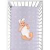 Sweet Jojo Designs Girl Baby Fitted Crib Sheet Boho Hatch Lavender Purple and White - 4 of 4