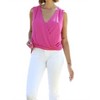 Women's Everyday Cupro Surplice Tank - Veronica M - 2 of 4