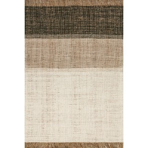 Nuloom Nanala Bold Striped Jute Tasseled Indoor Area Rug, 6' x 9', Dark Grey - 1 of 4