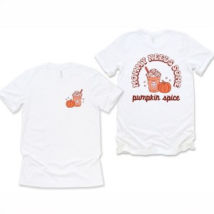 Simply Sage Market Women's Retro Mommy Needs Some Pumpkin Spice Front and Back Short Sleeve Graphic Tee - 1 of 4