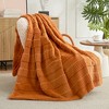 Amelie Home Striped Faux Fur Throw Blanket for Sofa, Bed, or Chair - 2 of 4