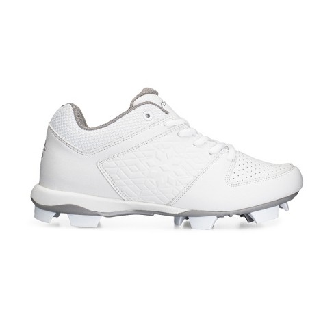 White molded store softball cleats