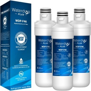 Waterdrop Plus LT1000PC ADQ747935 Refrigerator Water Filter, Replacement for LG LT1000P 3 Filters - 1 of 4