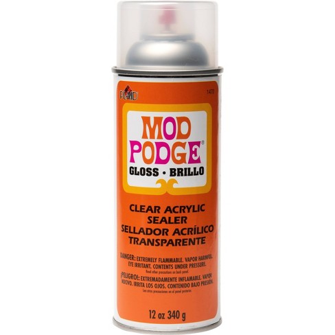 Mod Podge Spray Acrylic Sealer Mod Podge Matte and Gloss 2-Pack, Clear Coating Matte Paint Sealer Spray, 2x Spray Can Sprayer Handle