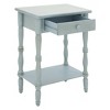 Wood Traditional Accent Table Gray/Blue - Olivia & May - 3 of 4