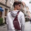 Unique Bargains Soft PU Leather Travel Hiking Running Crossbody Waist Pack - 2 of 4