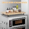 Bamboo Stovetop Cover Cutting Board, Large Multi-Purpose Cutting Board with Groove and Adjustable Legs for Gas, Electric Stove - 4 of 4