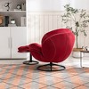 33.78" Tall Upholstered Lazy Chair With Ottoman, Metal Legs And Frame Modern Lounge Accent Chair, Soft Velvet Leisure Sofa Chair - 4 of 4