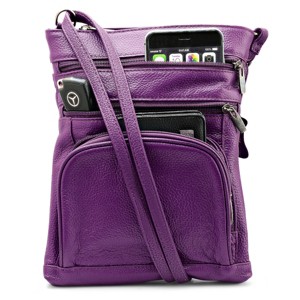 Steeltime Leather Bag with Crossbody Strap , Containing  accessible pocket - 1 of 2