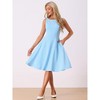 Allegra K Women's Sleeveless Boat Neck High Waist Fit and Flare Work Dresses - 4 of 4