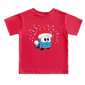 Leo the Truck Santa Hat Snow - Toddler Short Sleeve Graphic T-Shirt - 1 of 3
