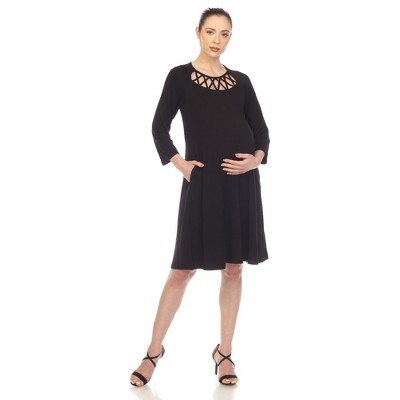 Maternity Cross Neckline Swing Dress
