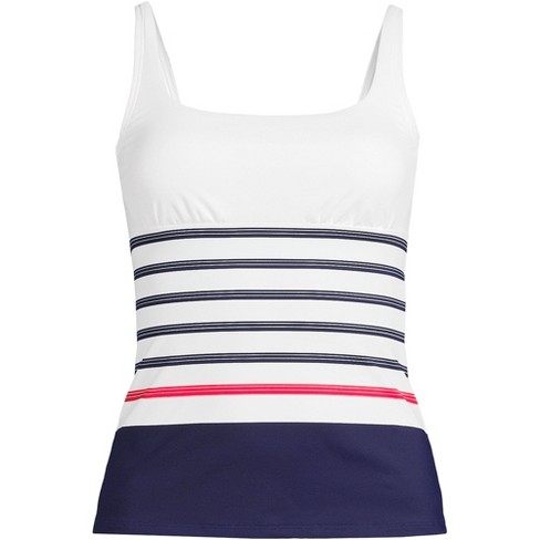 Lands' End Women's Plus Size Square Neck Underwire Tankini Swimsuit Top  Adjustable Straps - Navy/white founders stripe - Yahoo Shopping