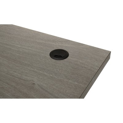 Viviana Contemporary Electric Lift Sit-Stand Desk in Gray and Silver