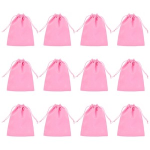 Unique Bargains Velvet Drawstring Pouch Wedding Favor Party Birthday Festivals Gift Packaging Bag 12 Pcs - 1 of 3