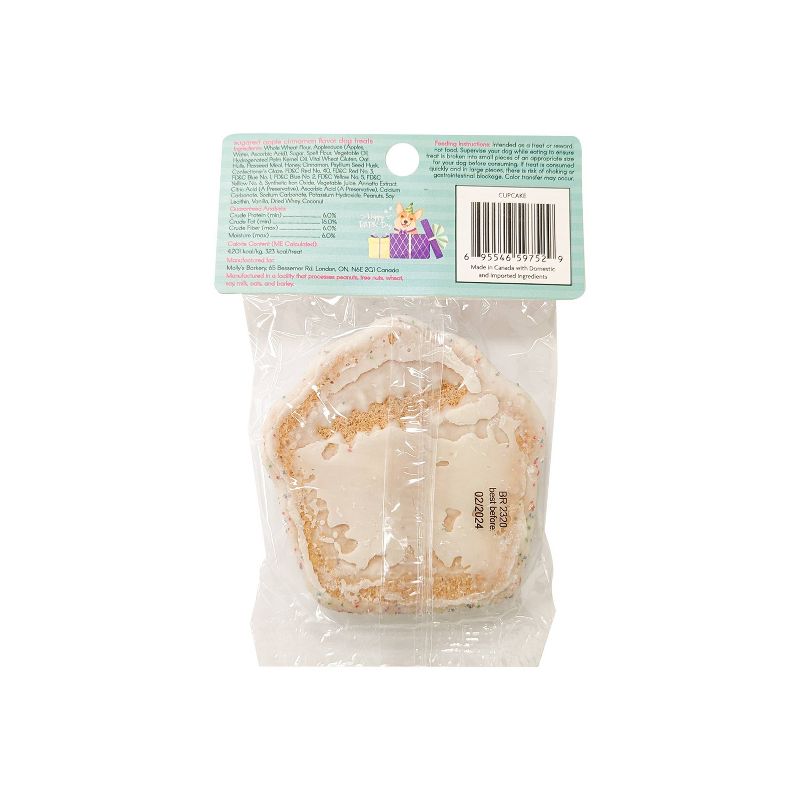 Molly&#39;s Barkery Birthday Cupcake in Cinnamon and Apple Flavor Dog Treat - 1.98oz, 4 of 11