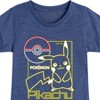Girls' - Pokémon - Neon Pikachu Fitted Short Sleeve Graphic T-Shirt - 2 of 4