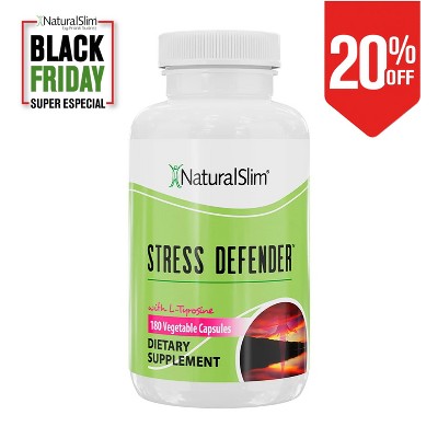 NaturalSlim Stress Defender - Stress Relief Supplement, 180 Capsules