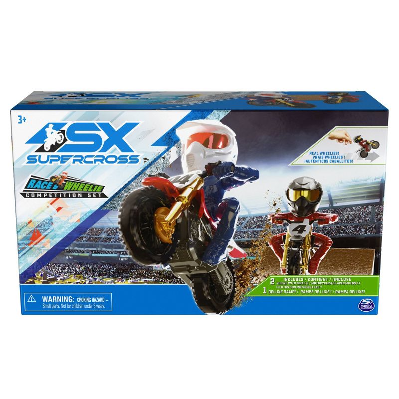 Supercross Race and Wheelie Competition Set with Deluxe Ramp, 3 of 11