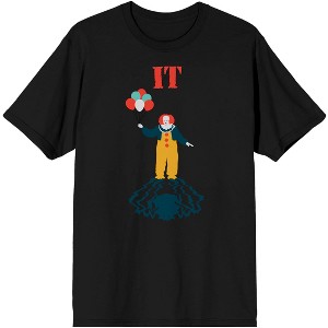 IT Classic Pennywise with Balloons Men's Black Graphic Tee - 1 of 1