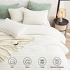 Fluffy Queen Comforter Set - Super Soft Faux Fur Cream White, Winter Warm Fleece Bedding, 3 Pieces 1 Shaggy Comforter, 2 Pillowcases - 2 of 4