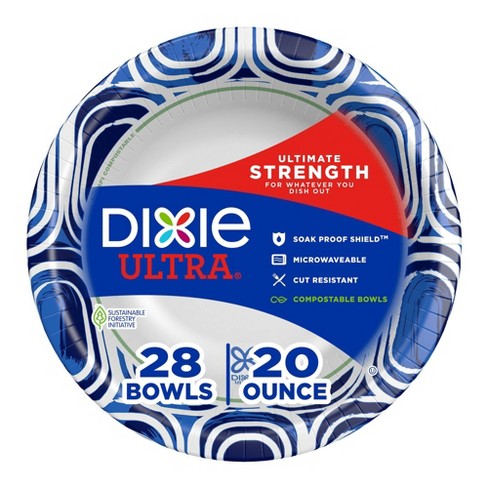 Dixie Ultra Dinner Paper Bowls - 28ct/20oz : Target