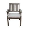 GDFStudio Outdoor Aluminum Dining Chairs with Cushion (Set of 2), Gray - 4 of 4