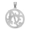 Black Bow Jewelry Rhodium Plated Sterling Silver Fancy Script Initial A-Z Pendant, 20mm - 3 of 4