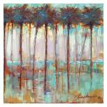 30"x30" Palms At Dusk Square By Ruane Manning Art On Canvas - Fine Art Canvas