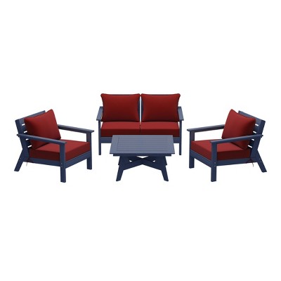 WestinTrends Avalon Outdoor 5-Piece Modular Sectional Patio Furniture Sofa Set