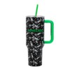Minecraft Creeper & TNT 40 Oz Black Stainless Steel Tumbler With Handle - 2 of 4