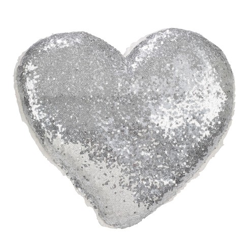 Silver glitter outlet throw pillows