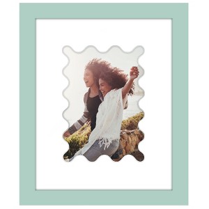 Americanflat 8" x 10" Picture Frame with Mat - Arch, Oval & Wavy Designs - Stylish Decor for Living Rooms, Dorms, Offices & More - 1 of 4
