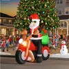 TopComfy Decorative Holiday Scene Props Christmas Inflatable Santa Claus Riding Cycle with Toy Bag for Yard Decor, Multicolored, 8.67"*4.73"*13.99" - 4 of 4