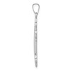 Black Bow Jewelry 14k White Gold Polished Fleur de Lis Cross Pendant, 17 x 31mm - 2 of 4