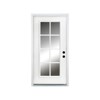 PexFix 36"x80" 8 Lite Full Lite Clear Glass Left Hand Inswing Fiberglass Entrance Door 6-9/16 Door jamb White Primed Fiberglass Knock Down Front Door - 4 of 4