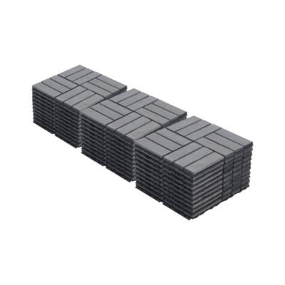 Syemin Carpet Tiles 30 PCS Garden Patio Floor Tiles, Square Outdoor Flooring for Patio, Pool Side, Composite Interlocking Deck, Gray, 12"*12"*0.75"