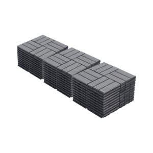 Syemin Carpet Tiles 30 PCS Garden Patio Floor Tiles, Square Outdoor Flooring for Patio, Pool Side, Composite Interlocking Deck, Gray, 12"*12"*0.75" - 1 of 4
