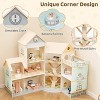 Costzon Wooden Dollhouse for Kids, 3-Story House with 41 Furniture Pieces, 8 Rooms, Stairs & Balcony, Pretend Play Gift for Girls 3+ (Pink) - 4 of 4