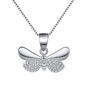 Butterfly Pendant Necklace for Women Sterling Silver Cz Ginger Lyne Collection - 1 of 4