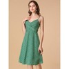 Allegra K Women's Floral Twist Front Knee Length Summer Adjustable Strap Sundresses - 2 of 4