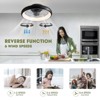 Ludomide Ceiling Fans with Lights, Flush Mount Ceiling Fan with Lights and Remote, 6 Wind Speeds Smart Low Profile Ceiling Fan for Bedroom-Black - 4 of 4