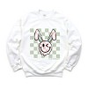 Simply Sage Market S.W.Smiley Checkered Smiley Face Bunny Sweatshirt - 2 of 4