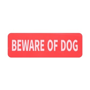 Unique Bargains Indoor Outdoor Yard Home Acrylic Self-adhesive Durable Beware of Dog Sign 3x9 Inch - 1 of 4