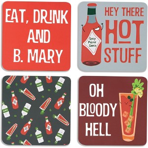 Pavilion Gift Company - Bloody Mary - 4" Coaster Set with Box (4 Piece) - Coasters - 1 of 4